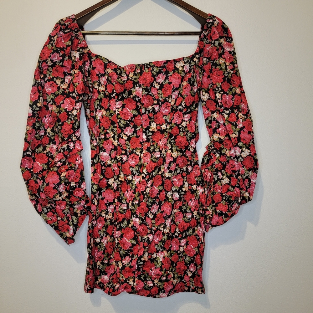 Boohoo Petite Corset Style Puff Sleeve Mini Dress Size 2 - Picture 9 of 11